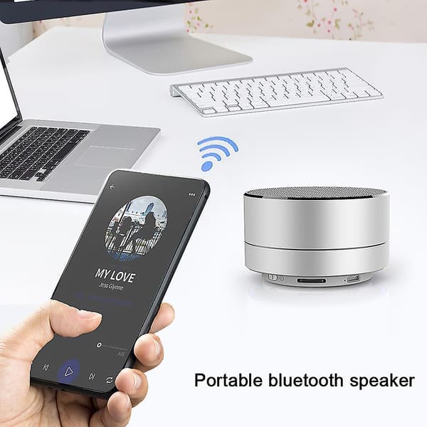 Mini LED Trådlös Bluetooth-högtalare Bärbar Hög Bas För Samsung iPhone iPad black