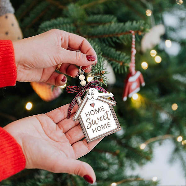 Housewarming gaver til nyt hjem, Housewarming gave til nyt hus, Første nye hjem julepynt 2024, Ny hjem gave -CHSZ style 1