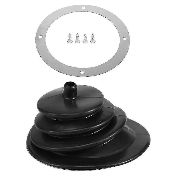För Mr Gasket 1651 Växelspaksdamask Liten Rund Svart Gummi 5.250 Tum Rund Platt Växelspaksknopp f26