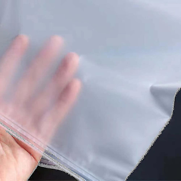 50 stk. Opbevaringsposer til Tøj, Frostsikre Plastikposer med Lynlås, Rejseforseglede Opbevaringsposer med Ventilationshuller 14x20cm