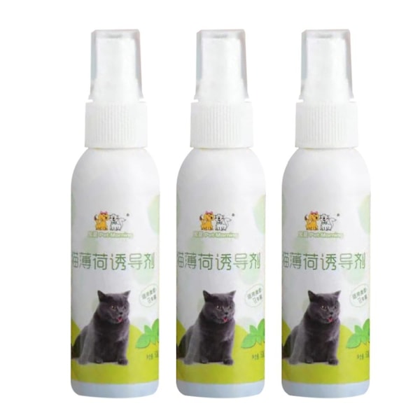 3pcs Cat Mint Inducer Natural Health And Safety High Quality Cat Mint Cow Grass With Machinery Clean Your Teeth Scratch Toy Spray