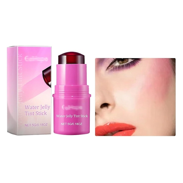 Milk Water Jelly Lip Tint, Water Jelly Tint Stick Läppstift, 2024 Nytt Transparent Läpp- & Kindfärg - Uppbyggbar Vattenfärgsfinish Läppglans c