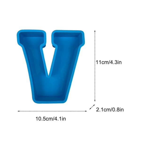 Bokstavkake Bakeform Engelsk Bokstav Silikonform 3D Bokstav v