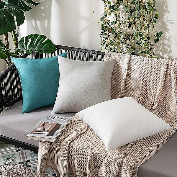 Set med 2 Vattentäta Utomhuskuddfodral i Mjuk Polyester med Vattenavvisande Yta Dekorativa Trädgårdskuddfodral för Vardagsrum Sovrum 30x50cm