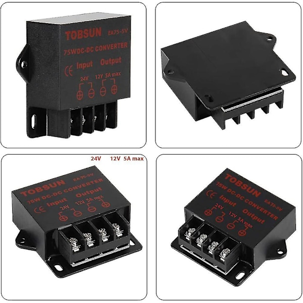Dc 24v til Dc 12v 5a 60w Step Down Buck Converter Spenningsregulator Reduser Strømomformer Mini Modul Transformator -GSL