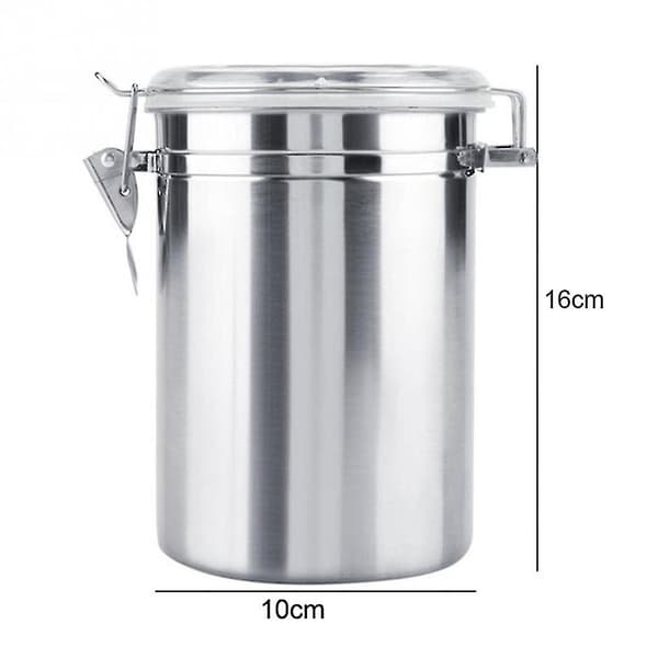 Lufttæt beholder i rustfrit stål til kaffe, mel, sukker og te m 4inch