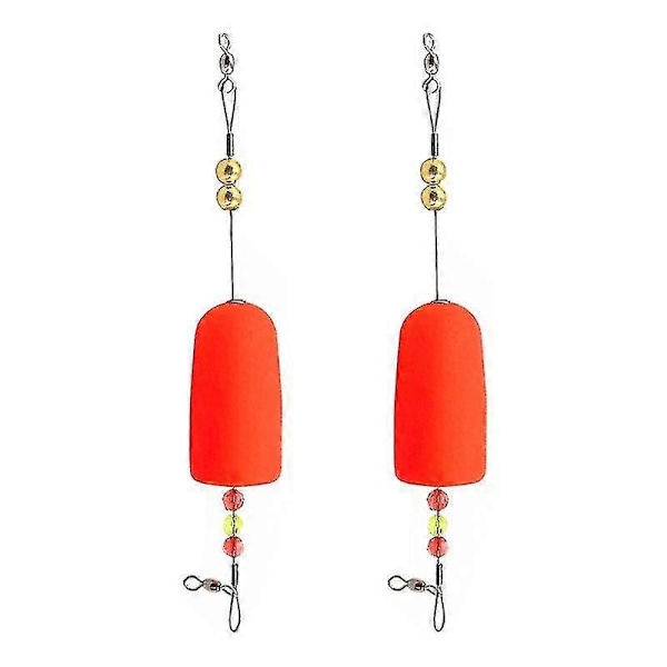 2 st/set Fiskebobber Kork Flytande Gul Boj Fiskeutrustning Tillbehör