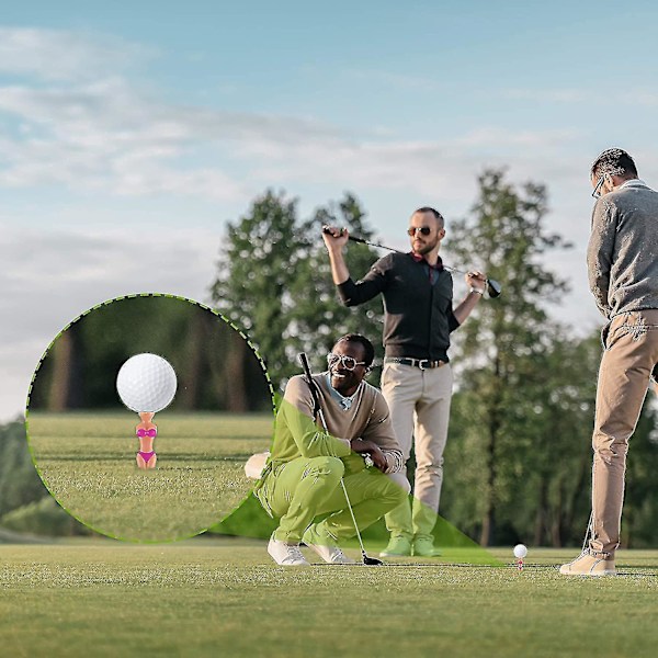 15 st roliga golftees för damer, 76 mm (3 tum), plastpin-up-golftees zd r