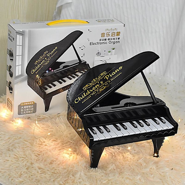 Barnens lilla pianomusikbox, elektroniskt piano leksak, spelbar prydnad, åtta toners låda, upplysning bebis leksak present ZD NJ