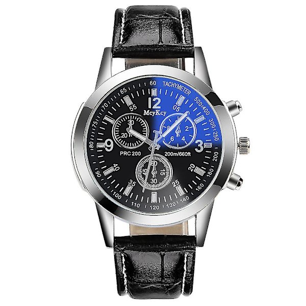 Kvinnors herr casual kvarts läderband Newv rem armband analog handledsklocka E zd b2