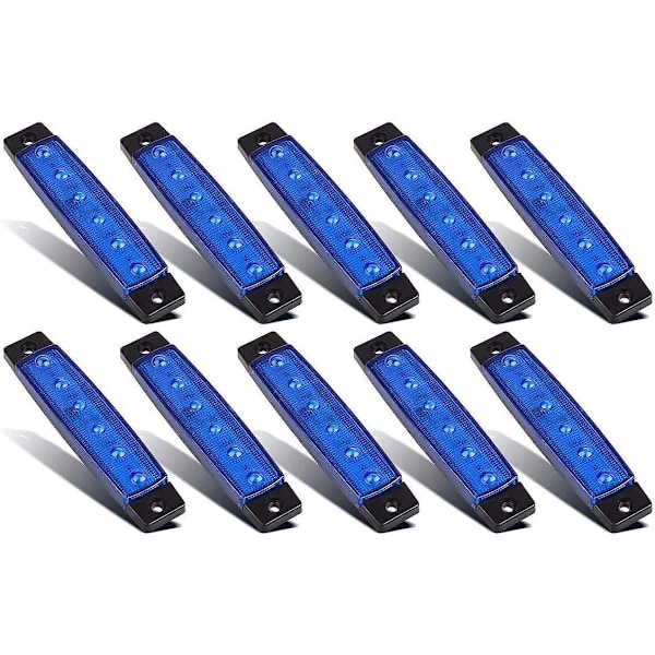10 stk 3,7 tommer 6led Sidelys Trailer Markørlys Trailer Signal Lys Til Lastbil Personbil Trailer