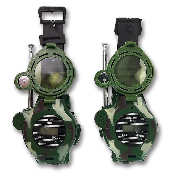 Barn Walkie Talkie Tvåvägs Walky-talky Klocka Cool Utomhusleksak För Pojkar Flickor -GSL
