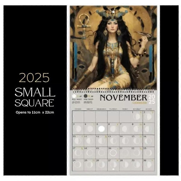 Warrior Goddess 2025 Månfas Kalender, 2025 Väggkalender med 12 Månader l