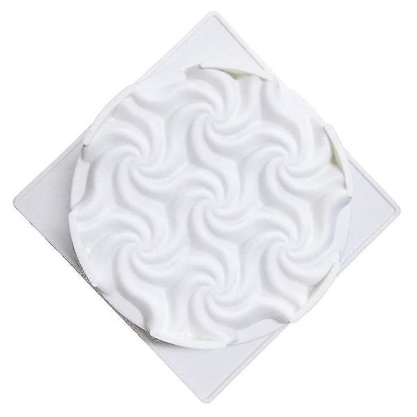 Bakform i Silikon för Gelé, Moussekaka, 3D Spiralutseende, Icke-Klibbig Silikonform för Dessert, Bakverk, Choklad, Köksbakning