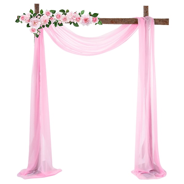 100% Ny Bakgrunnsduk INS Vindu Bryllup Bakgrunn Gardin Chiffon Gardiner DIY Utendørs Fotografering Fotografering baby pink a3