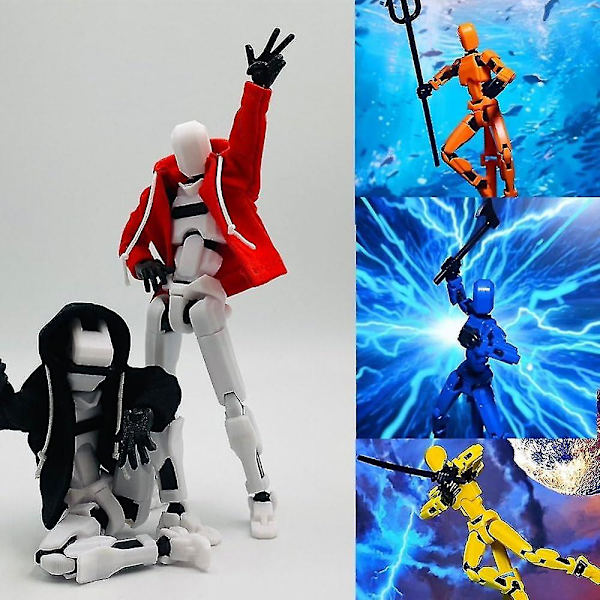 Limited Edition - Hoodie Dummy13 Magnetisk Actionfigur Set, T13 Actionfigur Set, 3d-tryckt Flerledat Poserbar Robot Med Stativ, Cool Desktop Till