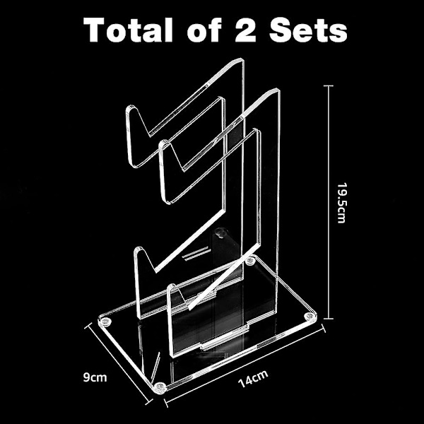 Akryl Spil Pad Controller Holder, 2 Bind Samlet Controller Display Stativer Transparent Headset Stativ Til Xbox Ps5 Ps4 Switch