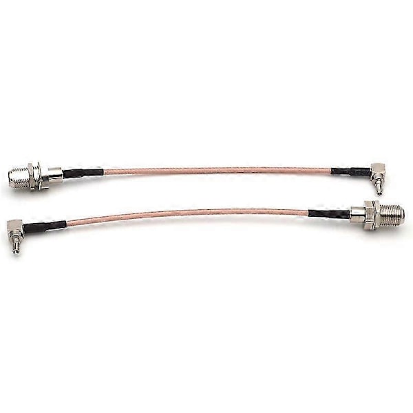 10 kpl RF-liitäntä F - CRC9 kaapeli F naaras - CRC9 suorakulmainen RG316 pigtail-kaapeli 15 cm