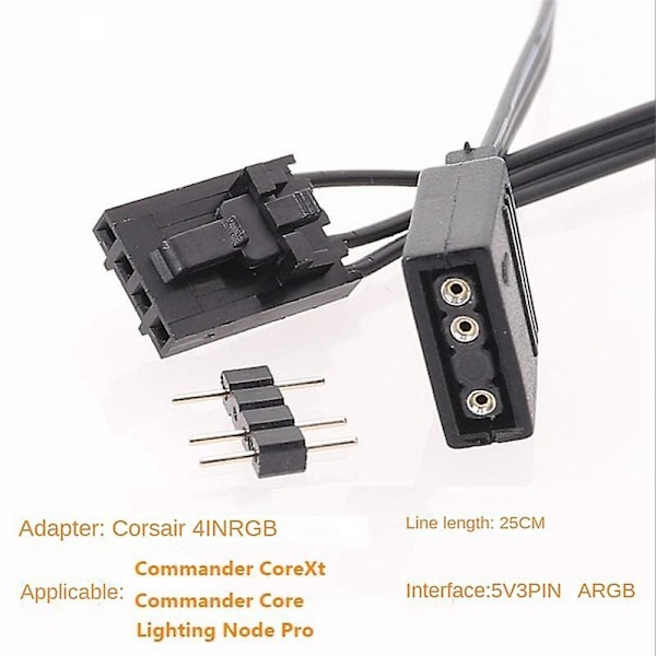 4-PIN RGB - Standard ARGB 3-Pin 5V Adapteriliitäntä RGB-kaapeli 25cm