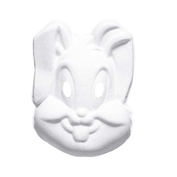 Vit målad mask för maskerad, cosplay, pulp, förskole-DIY-material, Jikaix_GET IT-gåvor rabbit