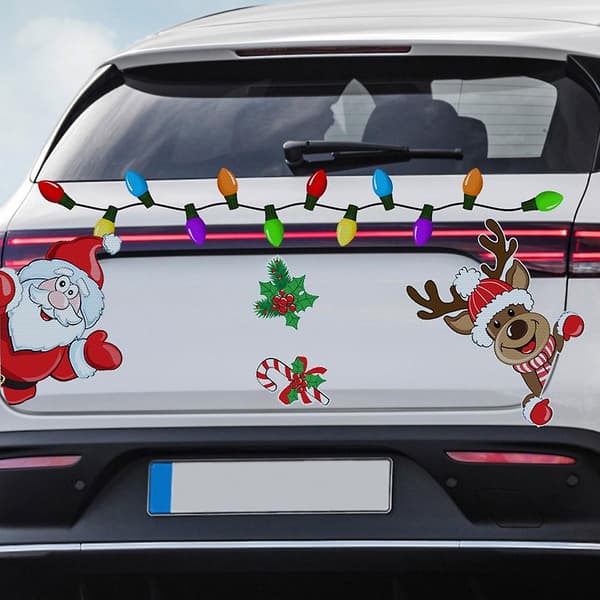 Julepynt Magnetiske Bilstickere Reflekterende Dekal Ornament