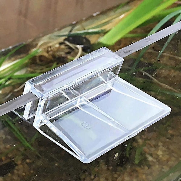 Akvarielokk-klipser, Fiskekar-plastklipser, Akvarielokk-klipsholder, Klar, 8 stykker 10mm