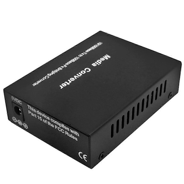 20km Svart Fast Ethernet Fiber Media Converter SC Optisk Transceiver