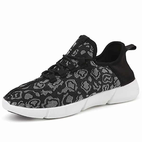 LED-skor med fiberoptisk belysning - Upplysta sneakers som laddas - Luminous Sneakers för flickor, pojkar, män och kvinnor för fester 41
