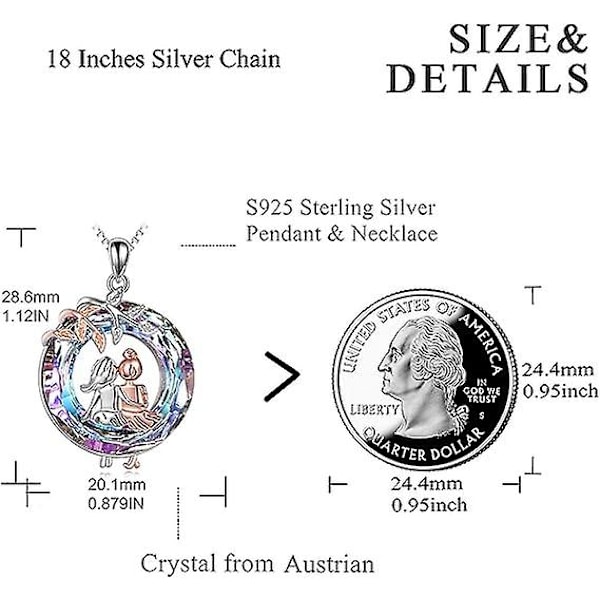Sisarusten lahjat sisarelta Sterling-hopea sydänkaulakoru Naisten ystävyyskorut