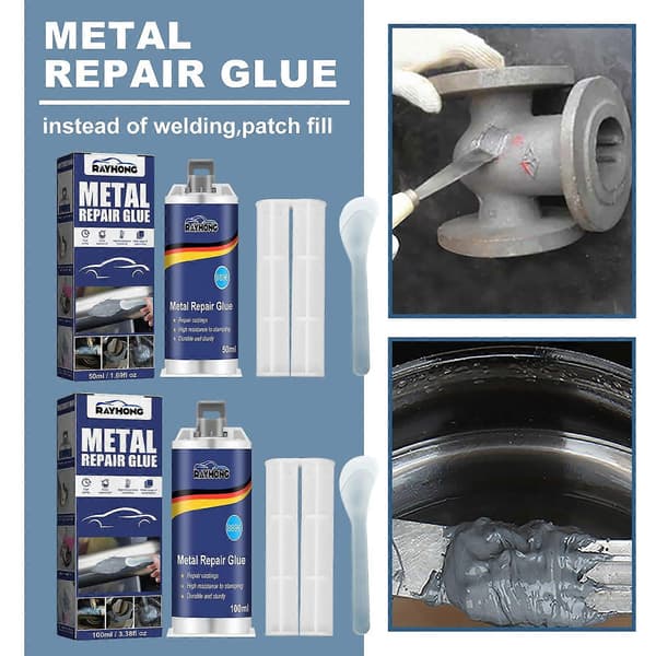 Högtemperatur metallgjutningslim, fixar sprickor, hål, defekter, stark bindning, 50 ml