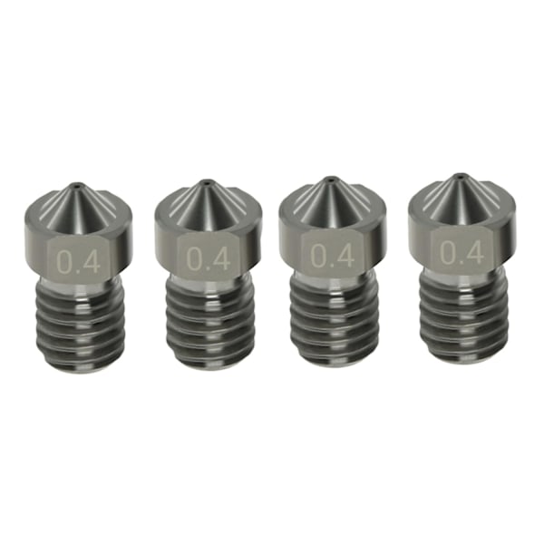 4 stk. Hærdede Stål Dyser V6 Dyser 0,4 mm til 1,75 mm Filament til 3D Printer Dele