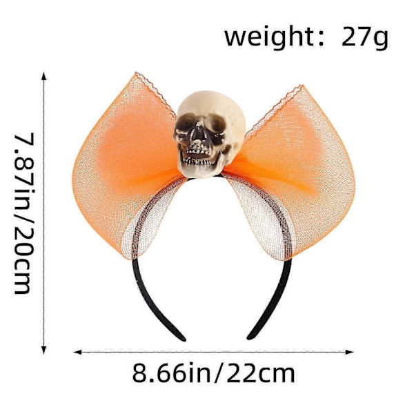 Halloween Hovedbøjle Til Børn Voksne Hovedbeklædning Til Fødselsdag Maskerade Festival Orange Skelet ZD.16 orange skeleton