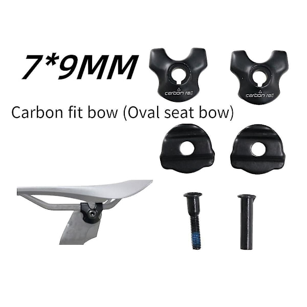 Sadelstolpsklämma för cykelsadel i kolfiber 7x9mm Adapter 7x9mm Cykelsadelstolpsrör Oval / Runda klämmor Cykeltillbehör 5.30 maj
