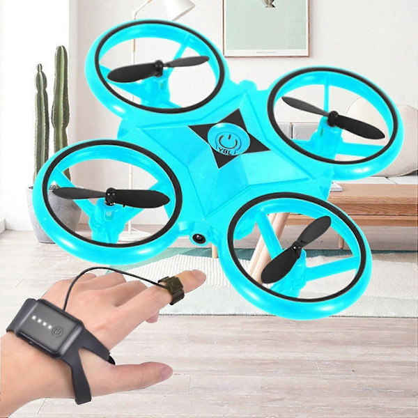 Gestkontrollert drone, 360 Flips Gestkontrollert drone Rc Quadcopter Aircraft håndsensor drone med smartklokkekontrollert gave til barn -CHN yellow