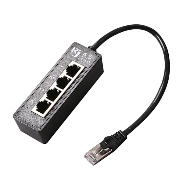 Ryra Rj45 1 Han Til 4 Hun Lan Ethernet Stik 2/3 Port Splitter Ethernet Kabel Netværk Extender Kabel Adapter Tilbehør -GSL