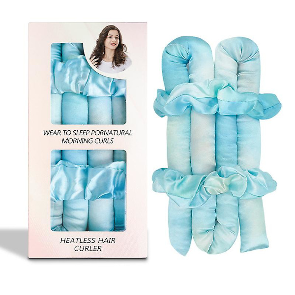 Varmefri Hårcurlere - Satin Varmefri Curling Rod Hårbånd Natlige Krøller, Ingen Varme Varmefri Curling DIY Hårrullehårstylingværktøj f