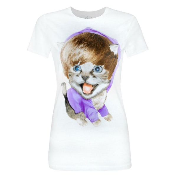 Goodie Två ärmar Dam Kortärmad T-shirt Vit Baby Meow Medium