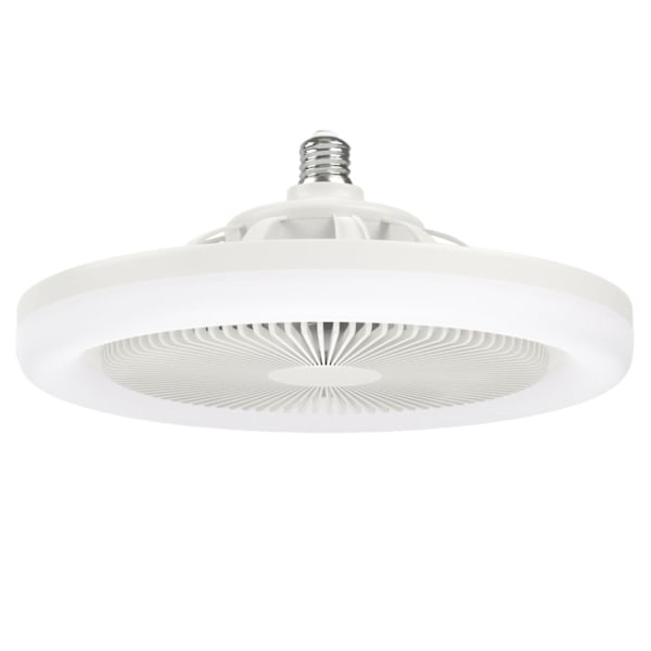 Sockel fläktlampa med fjärrkontroll, 10 tum sockelfläkt dimbar 3 ljusfärg, 3 hastighetsljusfläkt E27 sockel för kök badrum förråd garage warm light