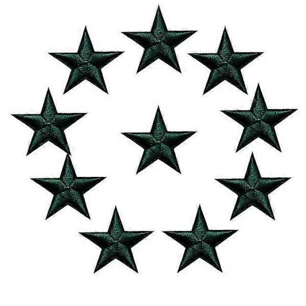 10 stjärnor broderade märken att sy eller stryka fast för kläder DIY applikationer hantverksdekoration red