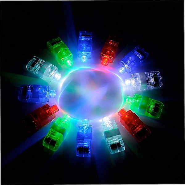 LED Fingerlampe, 20 stk Fingerlykter, LED Fargerike Fingerlys, LED Fingerlampe Gave, Lysringer