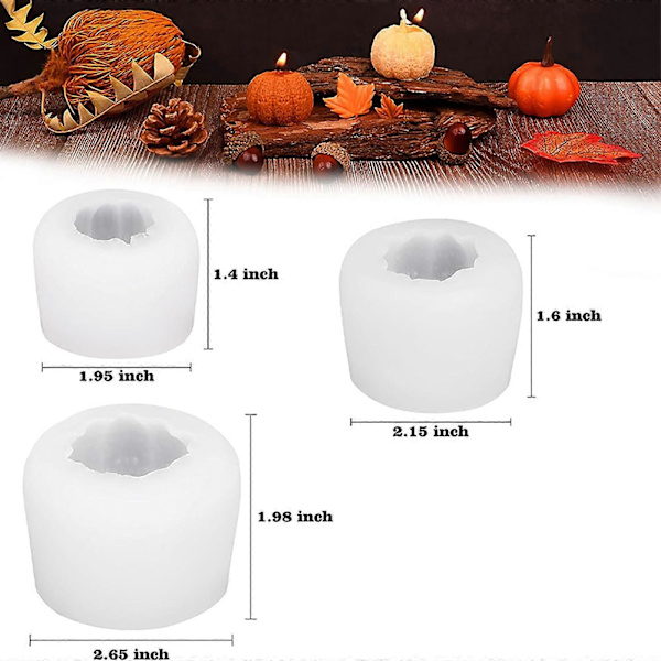 Halloween Kostume til Børn Halloween Harpiks Aromaterapi Gips Græskar Lysforme Kage Silikonforme Græskarforme Sæt Græskar Epoxy Harpiksforme Taksigelse