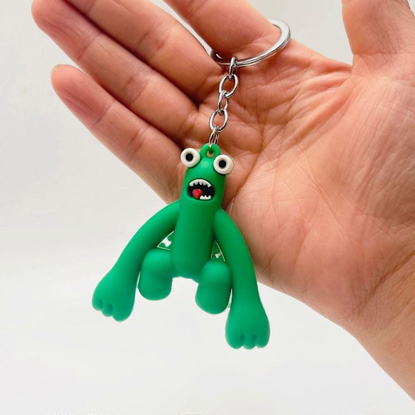 4 Styk Regnbueven Rainbow Friend Sød Silikon Nøglering med Klokker Gave til Anime Fans Gaver til Børn Personlig Skoletaske Tilbehør Bil Nøglering