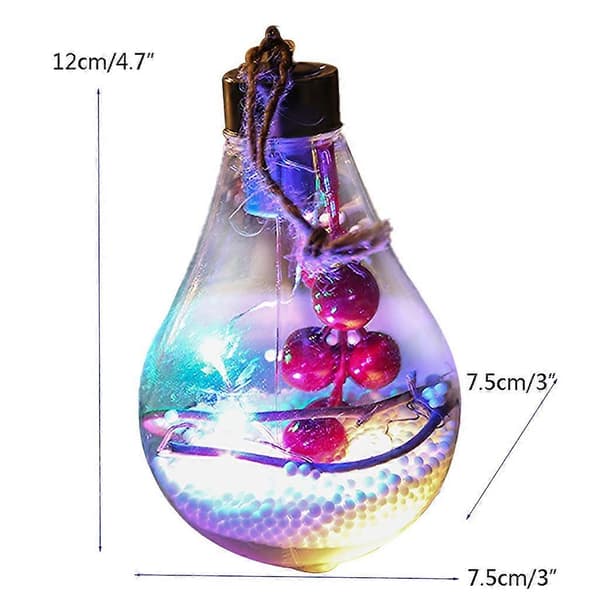 Julepynt LED Transparent Julefestival Hengelampe Gave Hul d