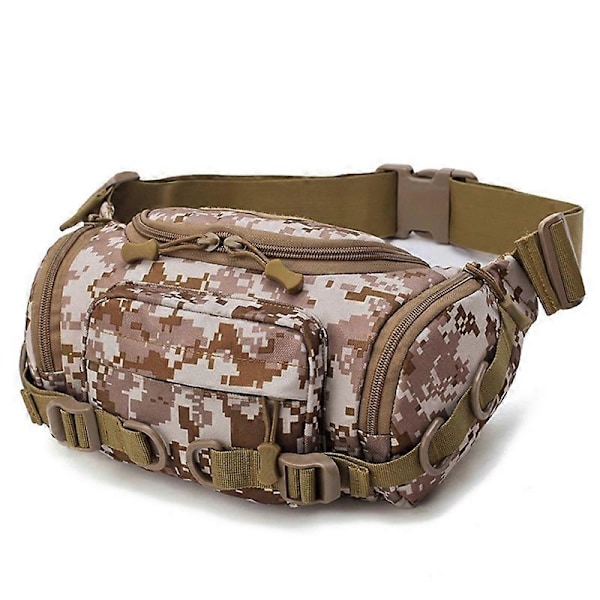 Fanny Pack Militär Midjeväsk Ryggsäck Utility Hip Pack Väska med Justerbar Rem desert camouflage