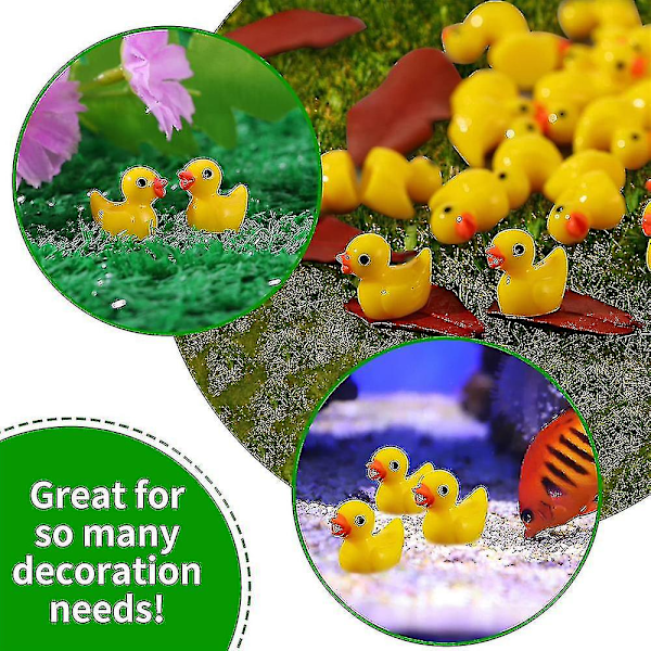 Pieniä ankanpoikasia Mini Yellow Ducks Ducklings Garden Landscape Aquarium Dollhouse Ruukkupuutarhan koriste ZD OP 100pcs