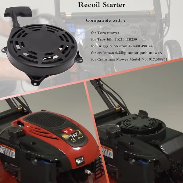 497680 Tilbagefjederstarter-sæt | 497680 Tilbageviklingstarter | Tilbagevikling Tilbagefjederstarter Kompatibel med Briggs and Stratton 497680 6.75 Motor Oregon 31-068 og
