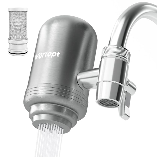 Rostfritt Stål Kranfilter, 400 Gallon Kranvattenfilter, Kranvattenrenare, Tar Bort Sand, Klor och Dålig Smak -GSL ZD R