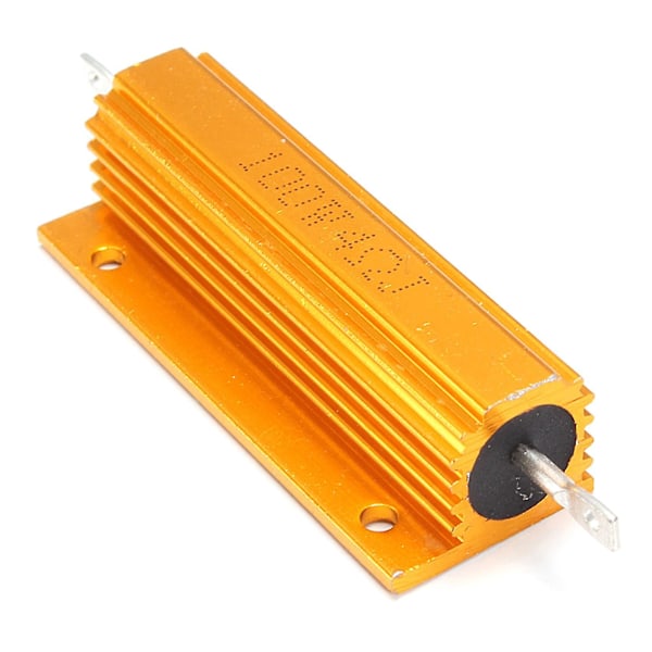 2x Guld Aluminiumklädd Effekt Resistor Motstånd 100w, 4 Ohm 4r