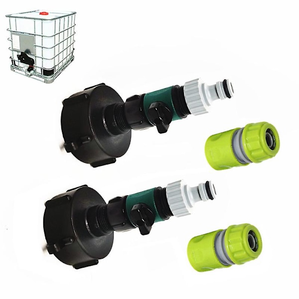 S60x6-sovitinventtiili 3/4 1000 litran IBC-vesisäiliöön, ämpäritarvikkeet, puutarhaletkuliitin, ämpärin vaihtokytkin, 2 kpl SHL ZD B2 EE