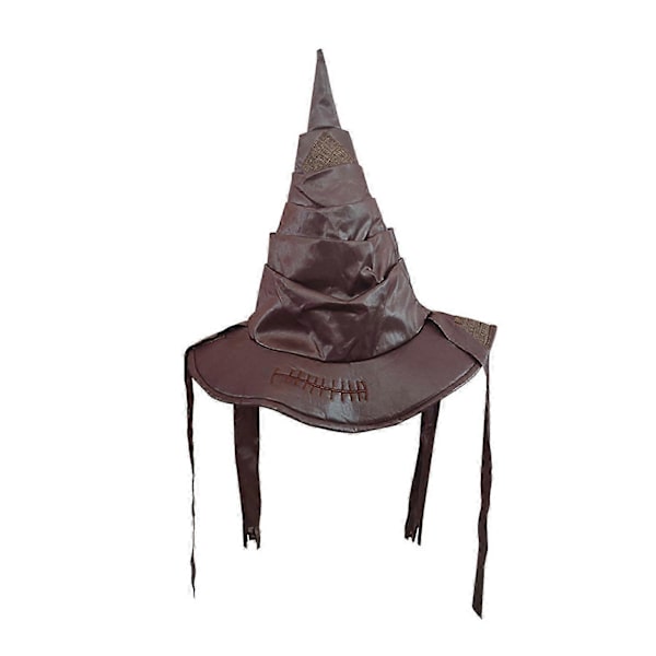 Halloween trollkarlhatt retro-stil vuxen häxhatt spetsig hatt med lapp tiggarhatt för cosplay halloween kostymer -CHN